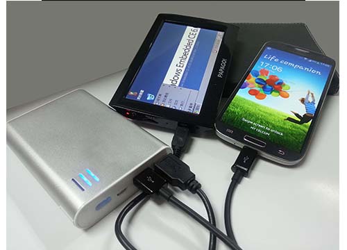 WayWay iON-10 10,400mAh Portable Battery with 2 USB Output Ports(Black)