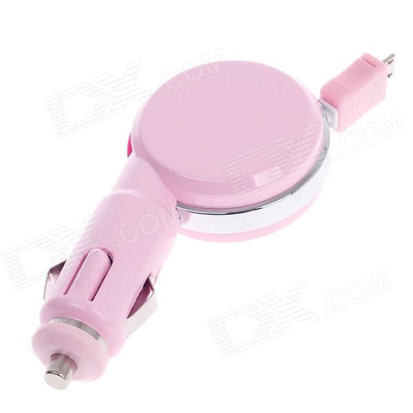 MIRAREED PM-635 Car Cigarette Powered Lighter w/ Micro USB Cable for Samsung / HTC + More - Pink